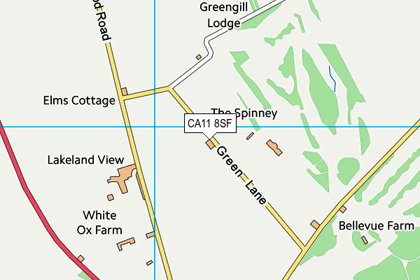 CA11 8SF map - OS VectorMap District (Ordnance Survey)