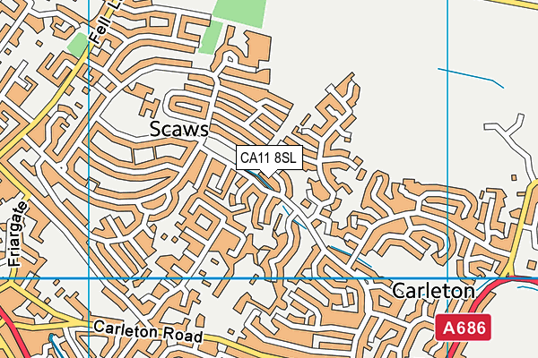 CA11 8SL map - OS VectorMap District (Ordnance Survey)