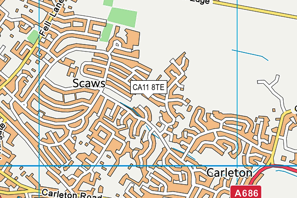 CA11 8TE map - OS VectorMap District (Ordnance Survey)