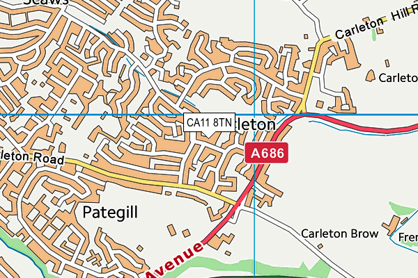 CA11 8TN map - OS VectorMap District (Ordnance Survey)