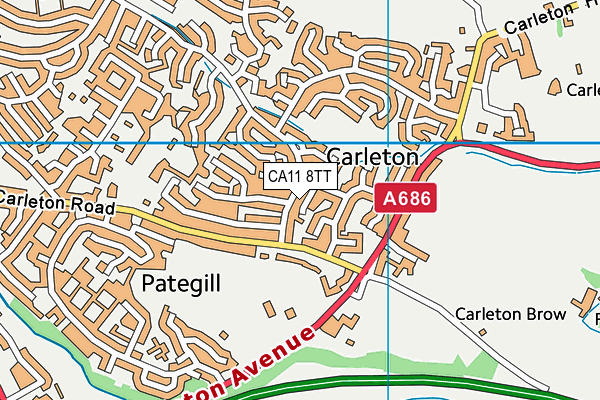 CA11 8TT map - OS VectorMap District (Ordnance Survey)