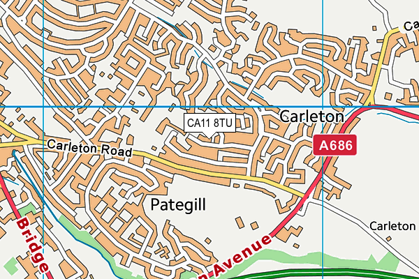 CA11 8TU map - OS VectorMap District (Ordnance Survey)