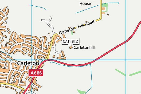 CA11 8TZ map - OS VectorMap District (Ordnance Survey)