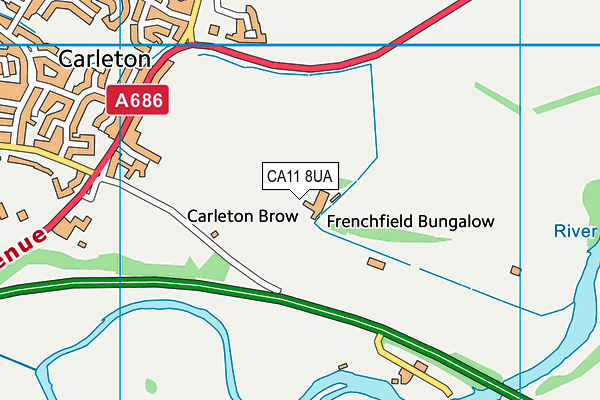 Frenchfield Sports Centre map (CA11 8UA) - OS VectorMap District (Ordnance Survey)