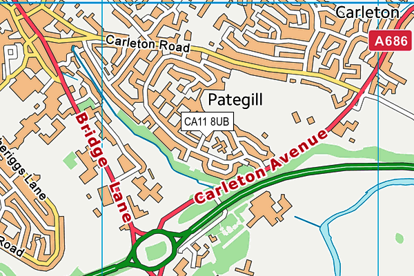 CA11 8UB map - OS VectorMap District (Ordnance Survey)