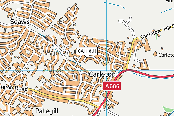 CA11 8UJ map - OS VectorMap District (Ordnance Survey)