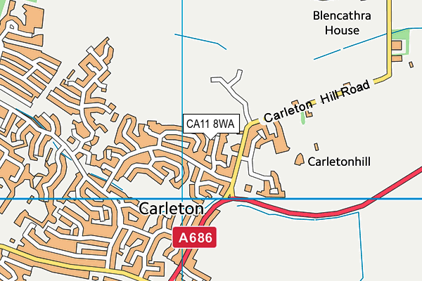 CA11 8WA map - OS VectorMap District (Ordnance Survey)