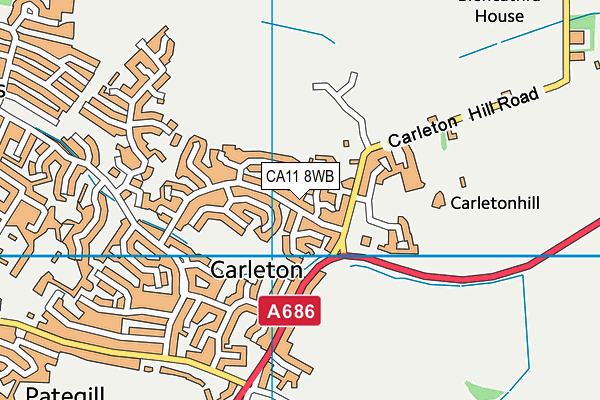 CA11 8WB map - OS VectorMap District (Ordnance Survey)