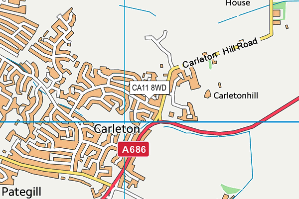 CA11 8WD map - OS VectorMap District (Ordnance Survey)