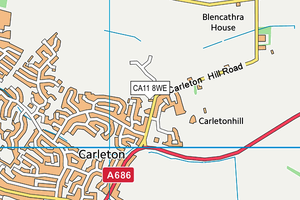 CA11 8WE map - OS VectorMap District (Ordnance Survey)