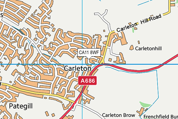 CA11 8WF map - OS VectorMap District (Ordnance Survey)