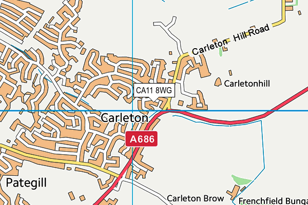 CA11 8WG map - OS VectorMap District (Ordnance Survey)