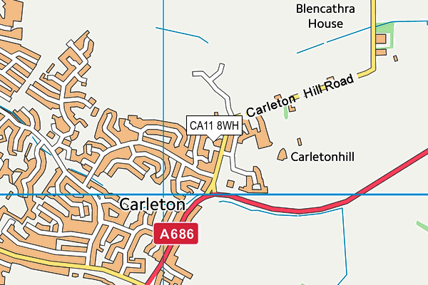 CA11 8WH map - OS VectorMap District (Ordnance Survey)