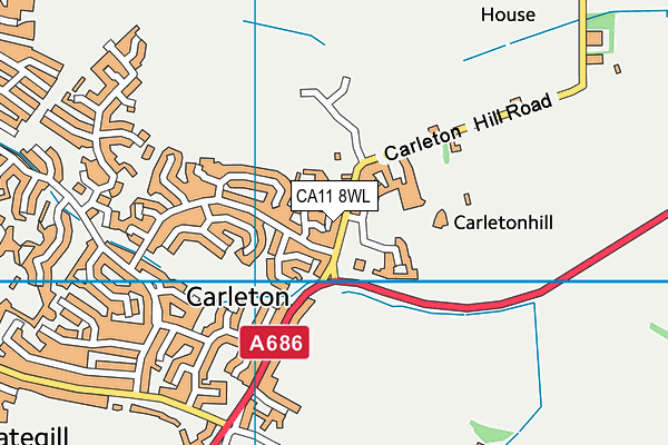 CA11 8WL map - OS VectorMap District (Ordnance Survey)