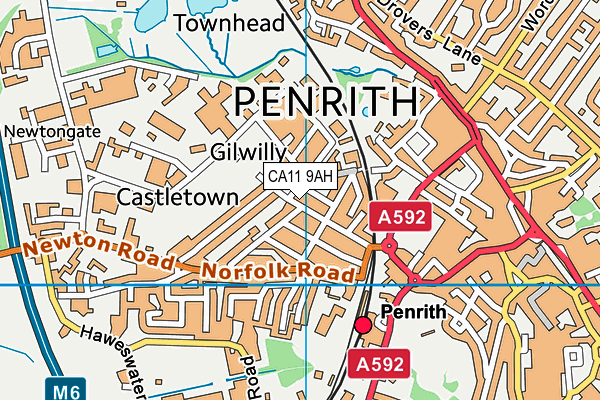 CA11 9AH map - OS VectorMap District (Ordnance Survey)