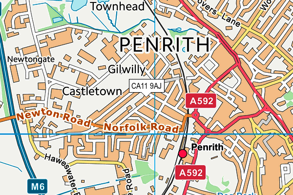 CA11 9AJ map - OS VectorMap District (Ordnance Survey)