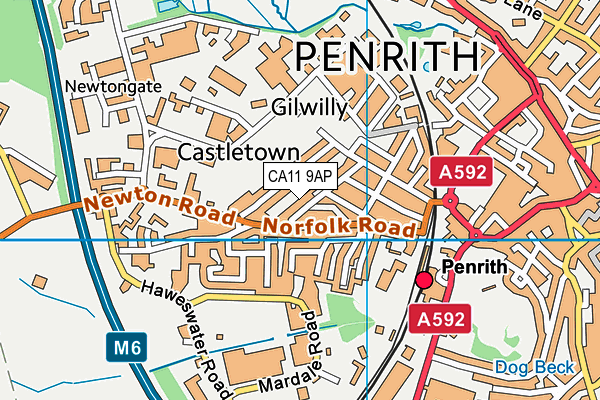 CA11 9AP map - OS VectorMap District (Ordnance Survey)