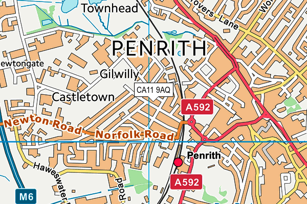 CA11 9AQ map - OS VectorMap District (Ordnance Survey)