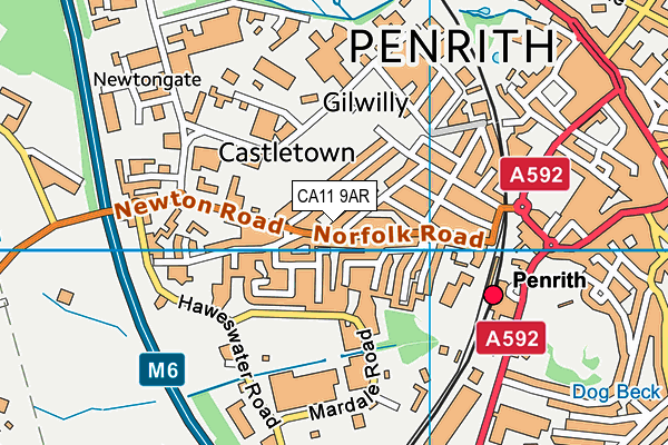 CA11 9AR map - OS VectorMap District (Ordnance Survey)