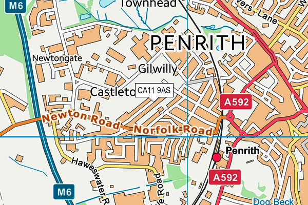 CA11 9AS map - OS VectorMap District (Ordnance Survey)