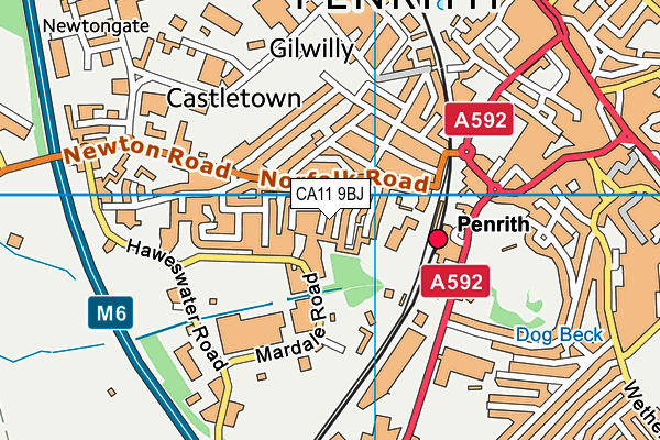 CA11 9BJ map - OS VectorMap District (Ordnance Survey)