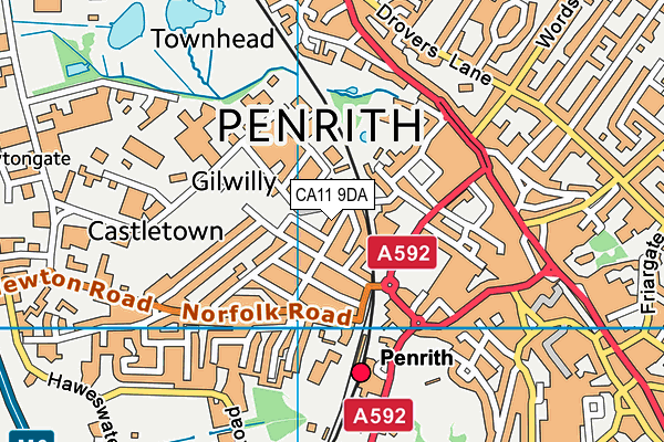 CA11 9DA map - OS VectorMap District (Ordnance Survey)