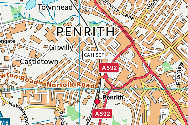 CA11 9DF map - OS VectorMap District (Ordnance Survey)