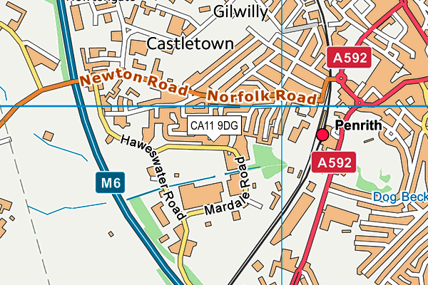 CA11 9DG map - OS VectorMap District (Ordnance Survey)