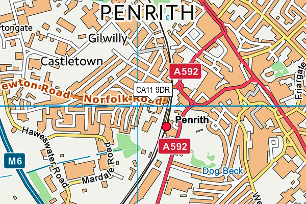 CA11 9DR map - OS VectorMap District (Ordnance Survey)