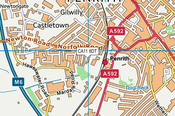 CA11 9DT map - OS VectorMap District (Ordnance Survey)