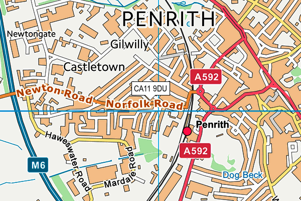 CA11 9DU map - OS VectorMap District (Ordnance Survey)