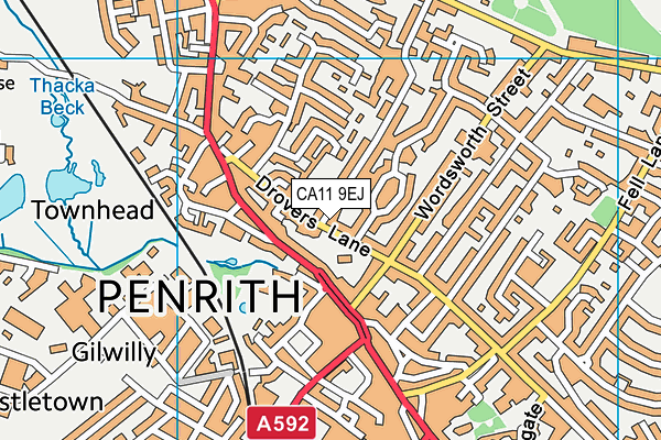 CA11 9EJ map - OS VectorMap District (Ordnance Survey)