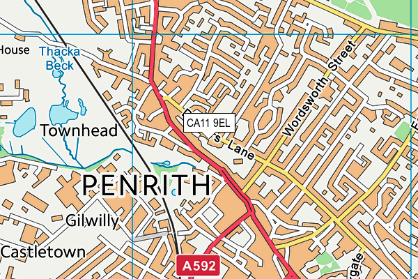 St Catherines Catholic Primary School map (CA11 9EL) - OS VectorMap District (Ordnance Survey)