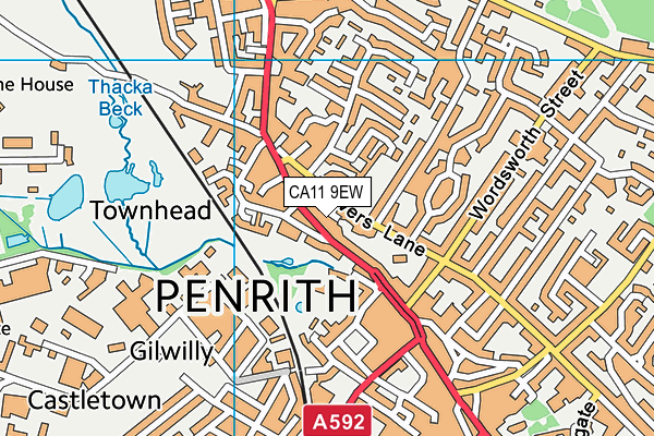 CA11 9EW map - OS VectorMap District (Ordnance Survey)