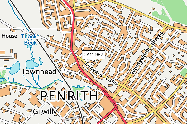 CA11 9EZ map - OS VectorMap District (Ordnance Survey)