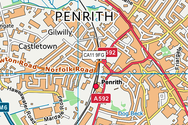 CA11 9FG map - OS VectorMap District (Ordnance Survey)