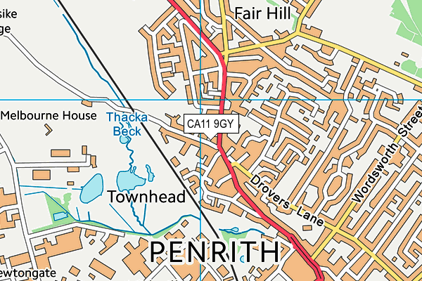 CA11 9GY map - OS VectorMap District (Ordnance Survey)