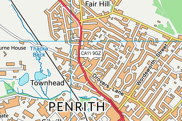 CA11 9GZ map - OS VectorMap District (Ordnance Survey)