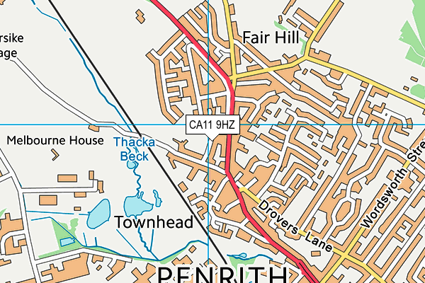 CA11 9HZ map - OS VectorMap District (Ordnance Survey)