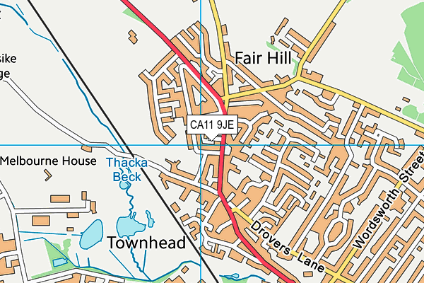 CA11 9JE map - OS VectorMap District (Ordnance Survey)