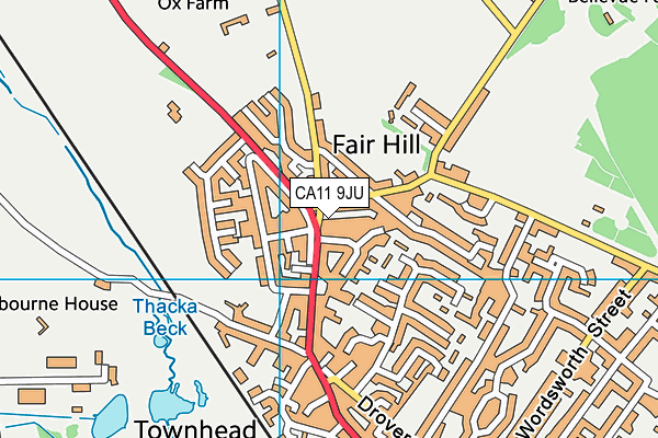 CA11 9JU map - OS VectorMap District (Ordnance Survey)