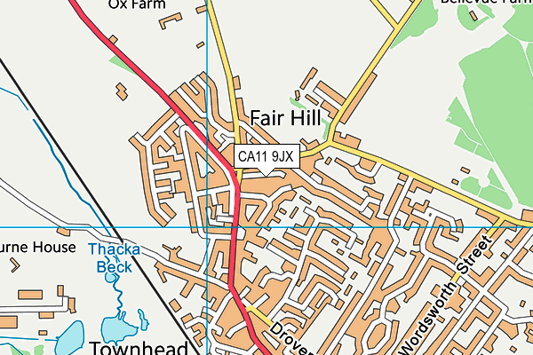 CA11 9JX map - OS VectorMap District (Ordnance Survey)