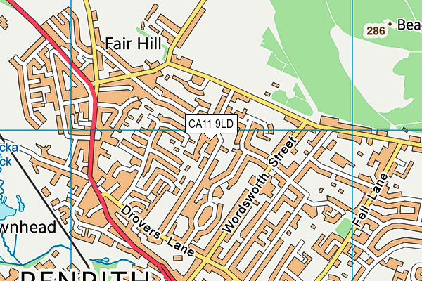 CA11 9LD map - OS VectorMap District (Ordnance Survey)