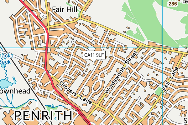 CA11 9LF map - OS VectorMap District (Ordnance Survey)