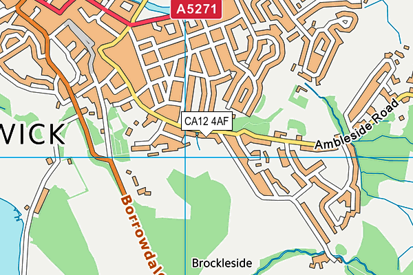 CA12 4AF map - OS VectorMap District (Ordnance Survey)