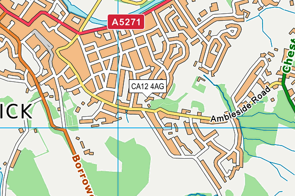 CA12 4AG map - OS VectorMap District (Ordnance Survey)