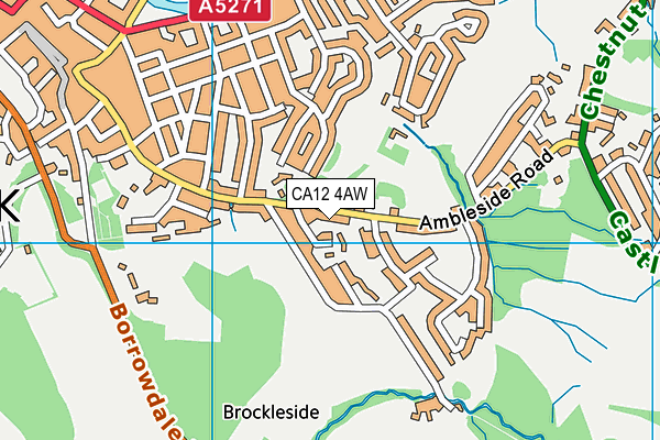 CA12 4AW map - OS VectorMap District (Ordnance Survey)