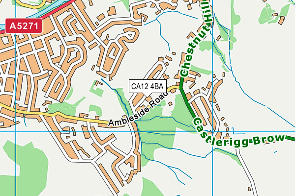 CA12 4BA map - OS VectorMap District (Ordnance Survey)