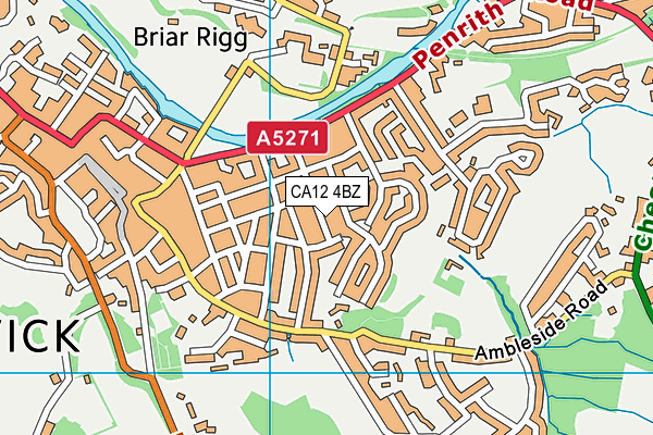 CA12 4BZ map - OS VectorMap District (Ordnance Survey)