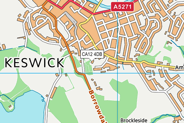 CA12 4DB map - OS VectorMap District (Ordnance Survey)